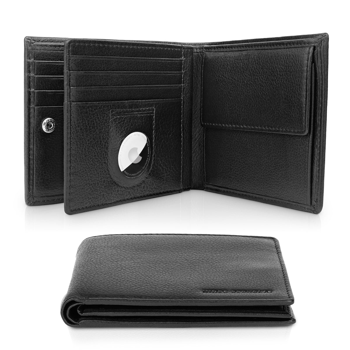 'Sydney' AirTag Wallet Black