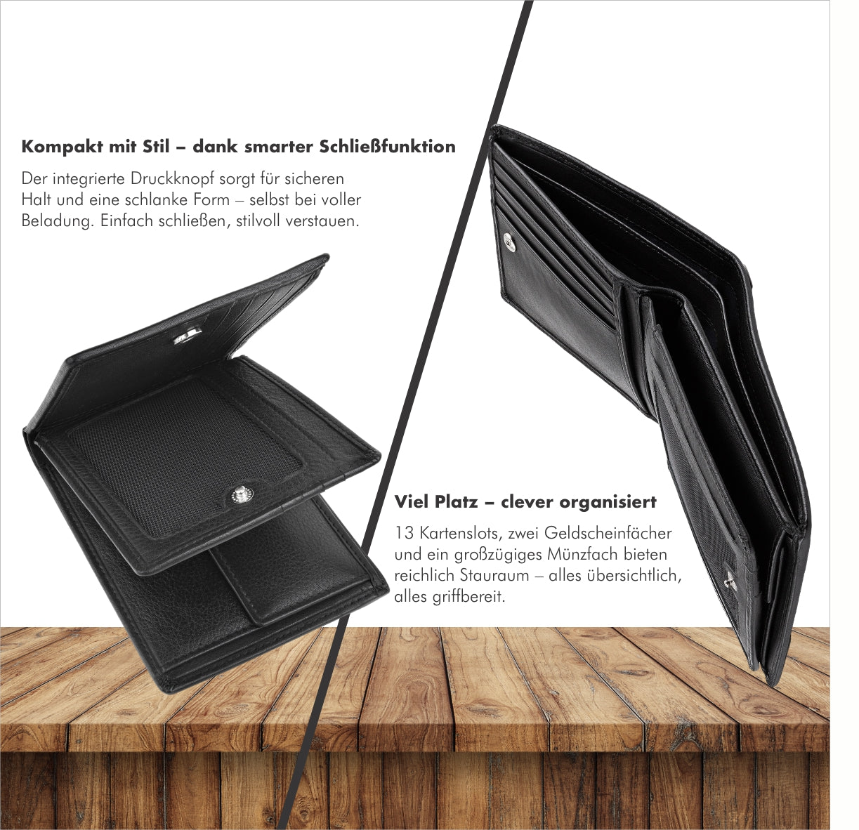 Sydney' AirTag Wallet Black